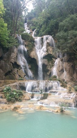 Лаос луанг прабанг водопад