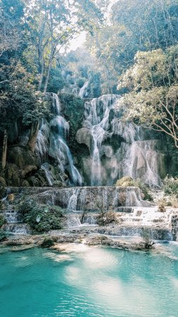 Лаос луанг прабанг водопад