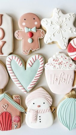 Sugar cookies decorated скачать фон 1080 x 1920