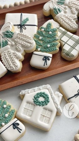Decorated christmas cookies скачать фон 1080 x 1920