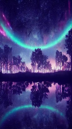 Aurora borealis northern light