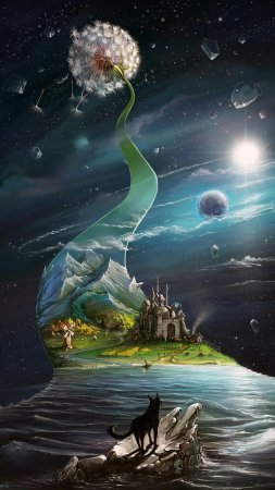 Мечты фэнтези скачать фон 1080 x 1920