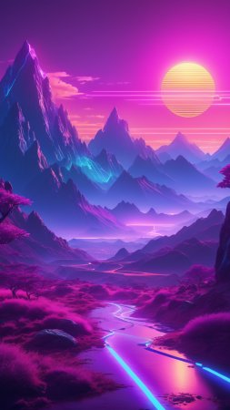 Неоновые обои