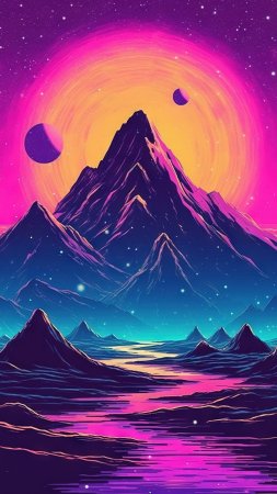 Retrowave sunset