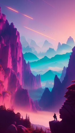 Synthwave sunrise