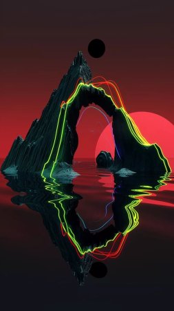 Neon mountain