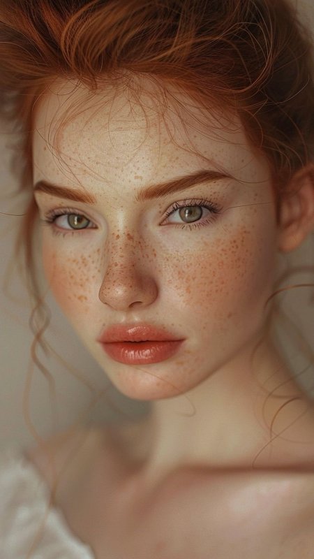 Красивая девушка рыжая с веснушками