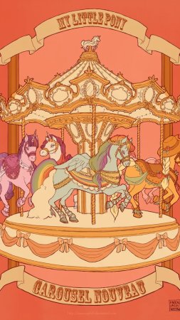 Carousel horse скачать фон 720 x 1280