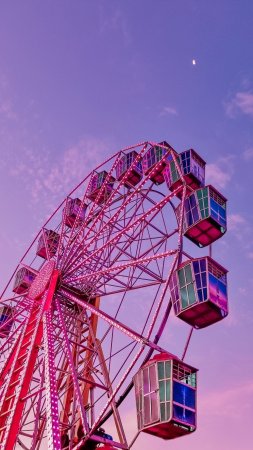 Ferris wheel скачать фон 1424 x 2532