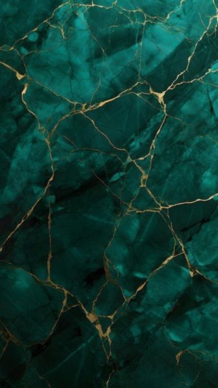 Green marble with gold veining