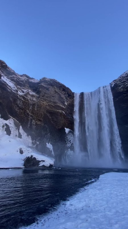 Водопад гвелети зима
