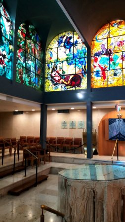 Stained glass chagall windows at hadassah medical centre jerusalem israel