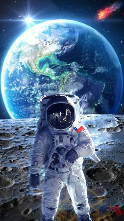 Космонавт на луне