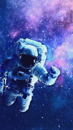 Космонавт в открытом космосе