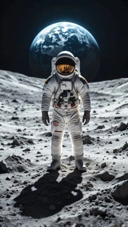Космонавт на фоне земли