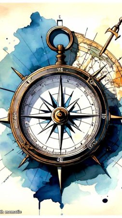 Nautical compass скачать фон 720 x 1280