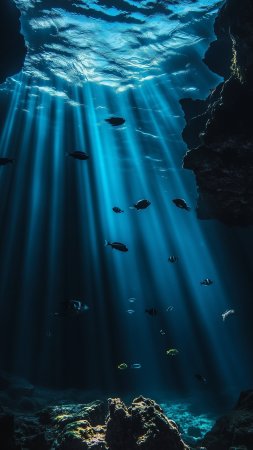 Deep ocean скачать фон 1424 x 2532