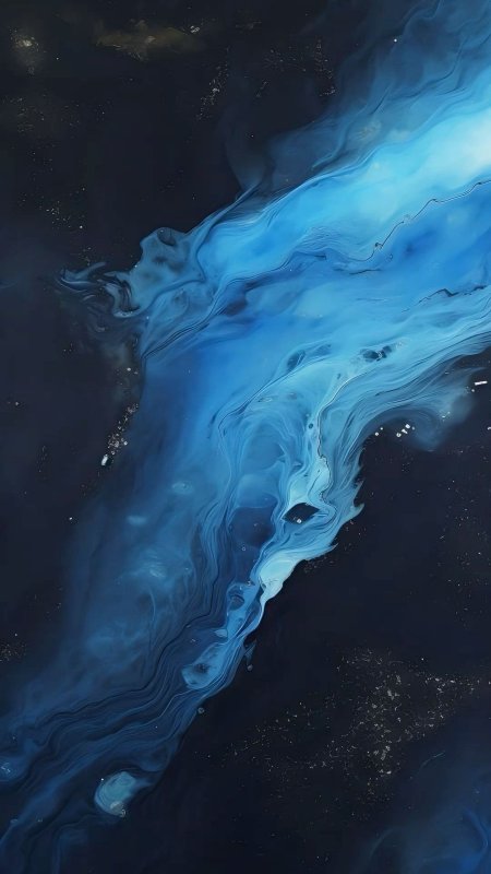 Fluid art разводы синий черный обои скачать фон 1080 x 1920