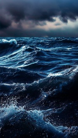 Шторм море скачать фон 2160 x 3840