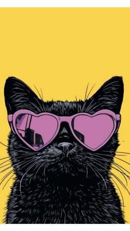 Cat with glasses