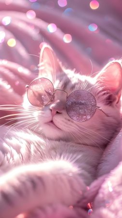 Cat wearing sunglasses