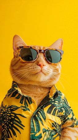 Рыжий кот в очках