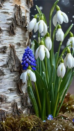 Весенние подснежники