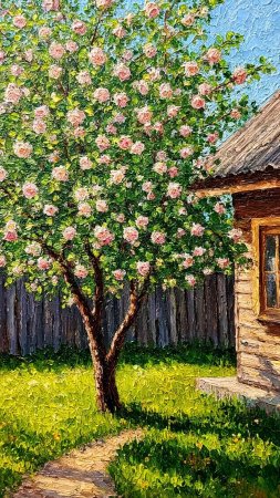 Пейзаж деревни рисунок