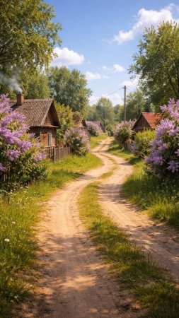 Сирень в деревне
