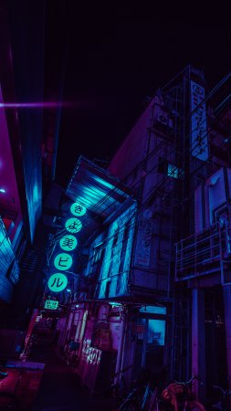 Неоновый cyberpunk токио