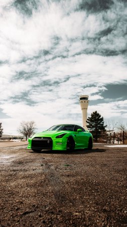 Nissan gtr r35 зеленый