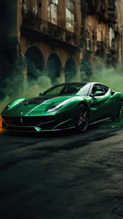 Ferrari f12 berlinetta зелёная