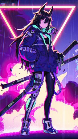 Катана cyberpunk anime