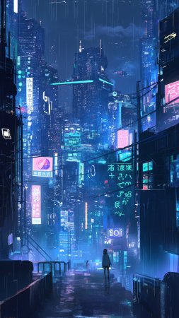 Киберпанк - ночной город