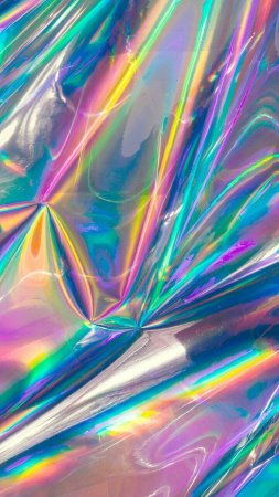Голографическая пленка rainbow silver
