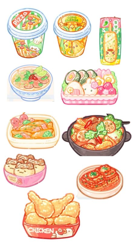 Рисунки еды милые