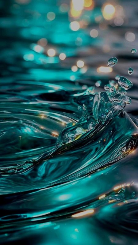 Вода, брызги, свет, радужные цвета