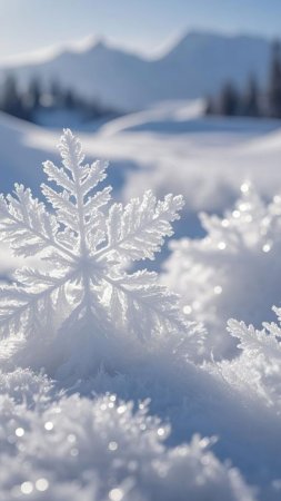 Снежинка в снегу