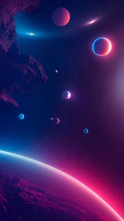 Космос, планеты, свет