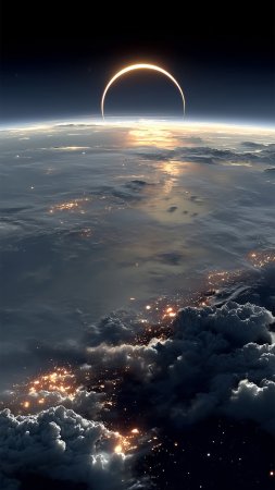 Земля, солнечное затмение, планета