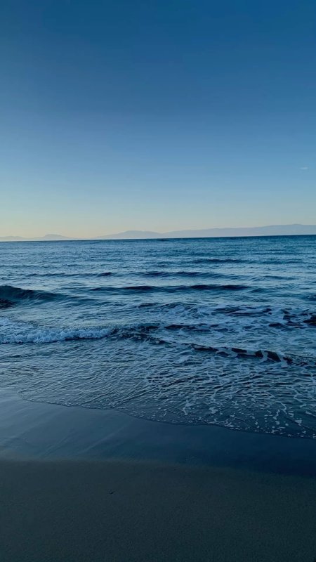 Море, берег, волны, песок, небо