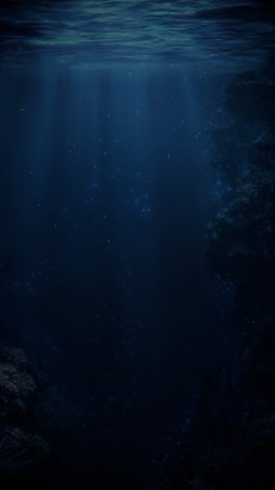 Синее море, свет, пузыри