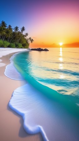 Синее море, закат