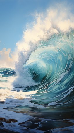 Волна, море, свет, вода