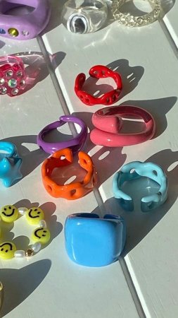 Кольца парные из полимерной глины