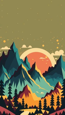 Векторная иллюстрация пейзаж