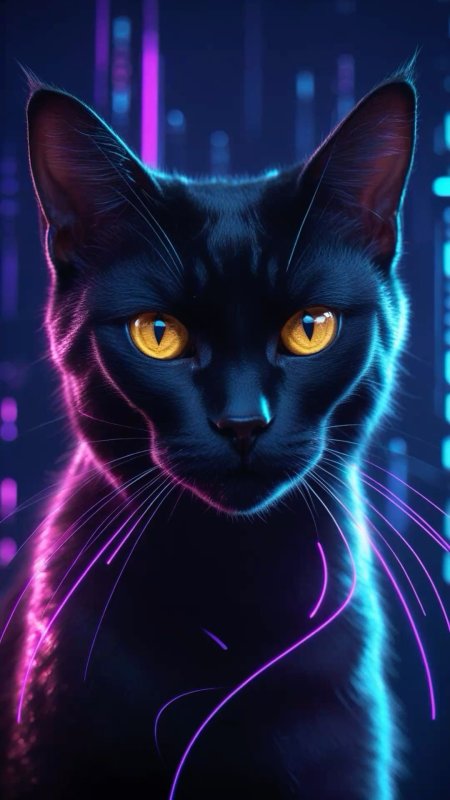 Неоновый кот