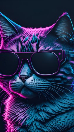 Неоновый котик