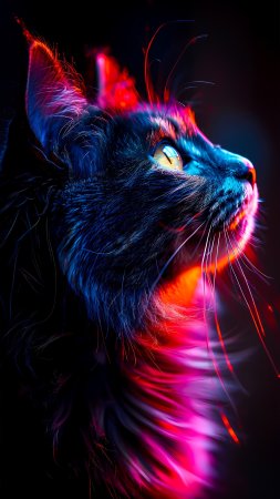 Неоновая кошка