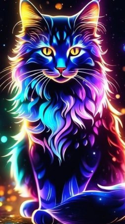 Неоновый котик